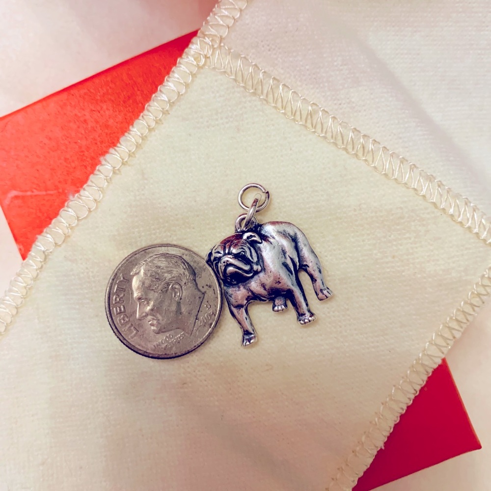 James Avery sterling silver dog charm. Bulldog